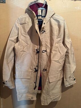 Tommy Hilfiger Hooded Canvas Parka Jacket - Cream